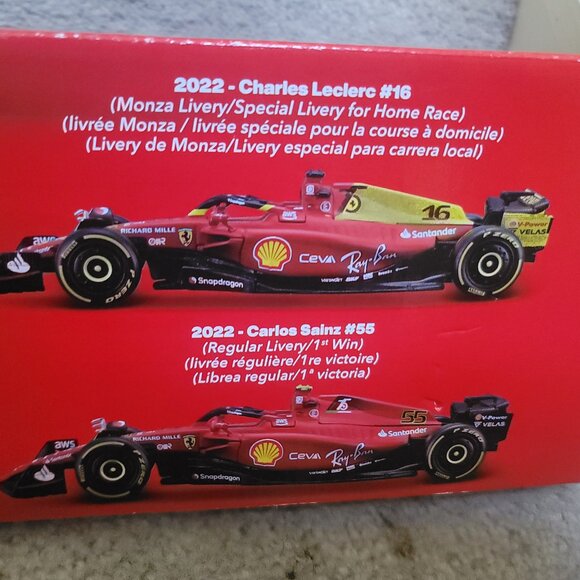 Bburago Ferrari Racing Formula 1 F1 1:43 Scale Die Cast Metal 6 Cars Brand New - Picture 7 of 16